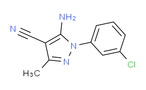 CAS No. 107842-57-9, 5-Amino-1-(3-chlorophenyl)-3-methyl-1H-pyrazole-4-carbonitrile