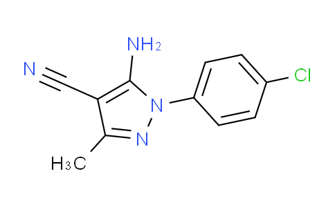 CAS No. 58791-82-5, 5-Amino-1-(4-chlorophenyl)-3-methyl-1H-pyrazole-4-carbonitrile