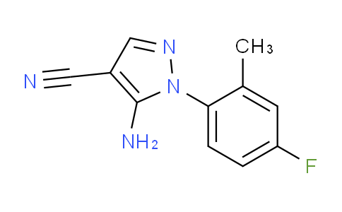 CAS No. 1159678-53-1, 5-Amino-1-(4-fluoro-2-methylphenyl)-1H-pyrazole-4-carbonitrile