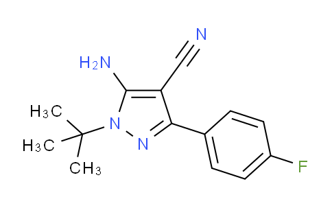 CAS No. 320422-34-2, 5-Amino-1-(tert-butyl)-3-(4-fluorophenyl)-1H-pyrazole-4-carbonitrile