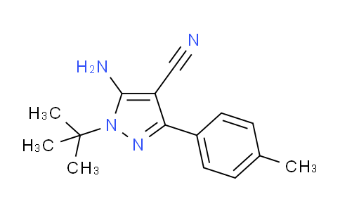 CAS No. 186896-24-2, 5-Amino-1-(tert-butyl)-3-(p-tolyl)-1H-pyrazole-4-carbonitrile