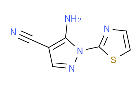 CAS No. 650638-01-0, 5-Amino-1-(thiazol-2-yl)-1H-pyrazole-4-carbonitrile