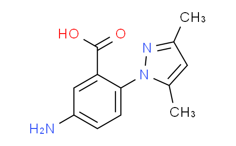 CAS No. 899709-52-5, 5-Amino-2-(3,5-dimethyl-1H-pyrazol-1-yl)benzoic acid
