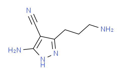 CAS No. 113513-27-2, 5-Amino-3-(3-aminopropyl)-1H-pyrazole-4-carbonitrile