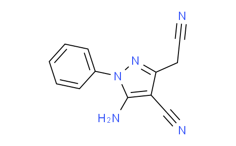 CAS No. 7152-40-1, 5-Amino-3-(cyanomethyl)-1-phenyl-1H-pyrazole-4-carbonitrile