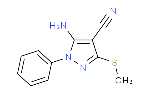 CAS No. 59334-11-1, 5-Amino-3-(methylthio)-1-phenyl-1H-pyrazole-4-carbonitrile