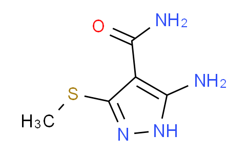 CAS No. 90914-35-5, 5-Amino-3-(methylthio)-4-pyrazolecarboxamide