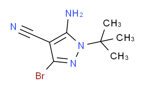 CAS No. 1390635-65-0, 5-Amino-3-bromo-1-(tert-butyl)-1H-pyrazole-4-carbonitrile