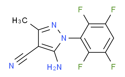CAS No. 1072944-90-1, 5-Amino-3-methyl-1-(2,3,5,6-tetrafluorophenyl)-1H-pyrazole-4-carbonitrile