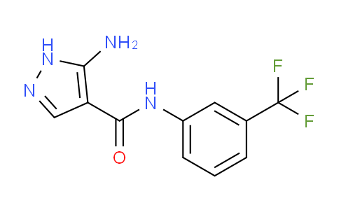 CAS No. 1009360-89-7, 5-Amino-N-(3-(trifluoromethyl)phenyl)-1H-pyrazole-4-carboxamide
