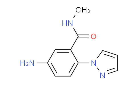 CAS No. 1420792-56-8, 5-Amino-N-methyl-2-(1H-pyrazol-1-yl)benzamide