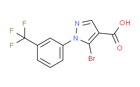 CAS No. 1399658-04-8, 5-Bromo-1-(3-(trifluoromethyl)phenyl)-1H-pyrazole-4-carboxylic acid