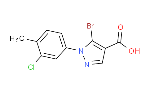 CAS No. 1399655-44-7, 5-Bromo-1-(3-chloro-4-methylphenyl)-1H-pyrazole-4-carboxylic acid