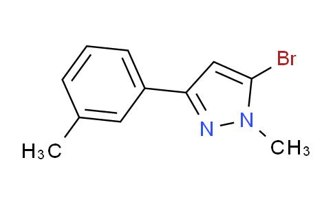 CAS No. 1245141-45-0, 5-Bromo-1-methyl-3-(m-tolyl)-1H-pyrazole