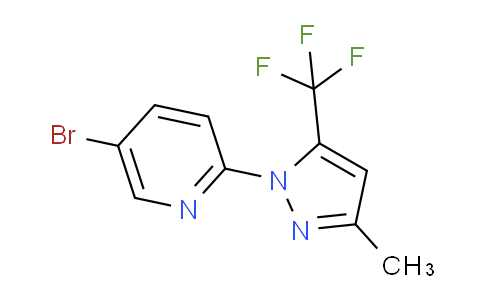 CAS No. 1187385-59-6, 5-Bromo-2-(3-methyl-5-(trifluoromethyl)-1H-pyrazol-1-yl)pyridine