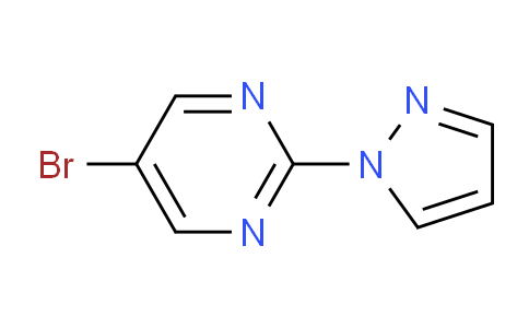 CAS No. 883230-94-2, 5-Bromo-2-pyrazol-1-yl-pyrimidine