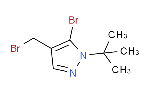 CAS No. 1374257-83-6, 5-Bromo-4-(bromomethyl)-1-(tert-butyl)-1H-pyrazole