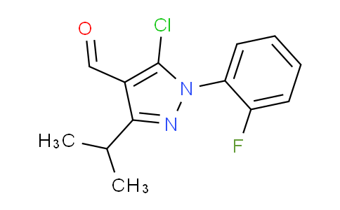 CAS No. 1152576-41-4, 5-Chloro-1-(2-fluorophenyl)-3-isopropyl-1H-pyrazole-4-carbaldehyde