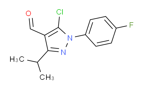 CAS No. 1152960-71-8, 5-Chloro-1-(4-fluorophenyl)-3-isopropyl-1H-pyrazole-4-carbaldehyde
