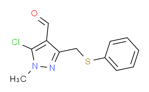 CAS No. 318234-26-3, 5-Chloro-1-Methyl-3-((phenylthio)methyl)-1H-pyrazole-4-carbaldehyde