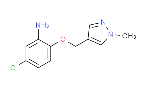 CAS No. 1006962-56-6, 5-Chloro-2-((1-methyl-1H-pyrazol-4-yl)methoxy)aniline