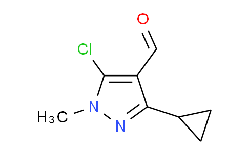 CAS No. 1043920-15-5, 5-Chloro-3-cyclopropyl-1-methyl-1H-pyrazole-4-carbaldehyde