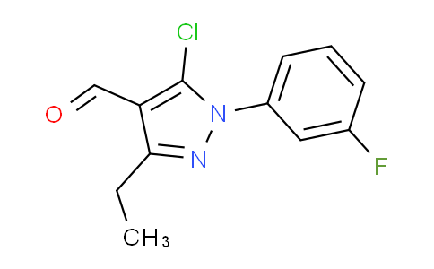CAS No. 1270722-72-9, 5-Chloro-3-ethyl-1-(3-fluorophenyl)-1H-pyrazole-4-carbaldehyde
