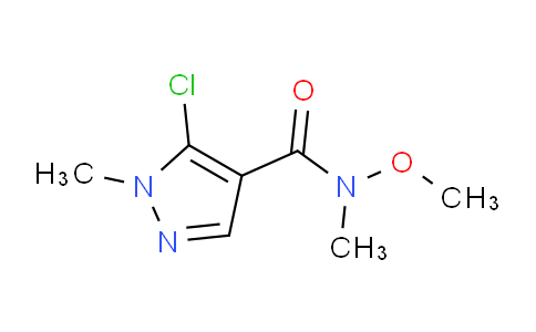 CAS No. 1027329-25-4, 5-Chloro-N-methoxy-N,1-dimethyl-1H-pyrazole-4-carboxamide