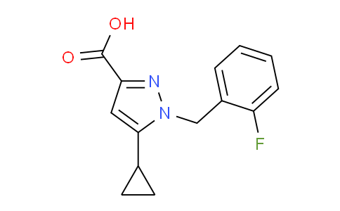 CAS No. 1239747-90-0, 5-Cyclopropyl-1-(2-fluorobenzyl)-1H-pyrazole-3-carboxylic acid