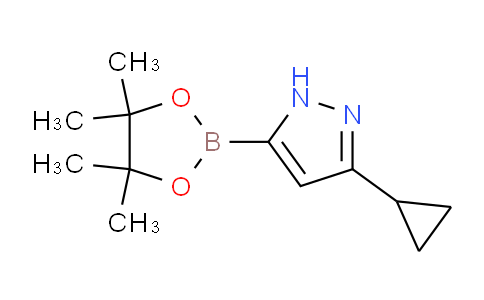 CAS No. 1201678-44-5, 5-Cyclopropyl-3-(4,4,5,5-tetramethyl-1,3,2-dioxaborolan-2-yl)-1H-pyrazole
