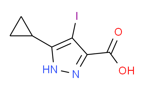 CAS No. 1290964-41-8, 5-Cyclopropyl-4-iodo-1H-pyrazole-3-carboxylic acid