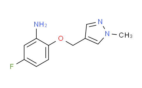 CAS No. 1006468-29-6, 5-Fluoro-2-((1-methyl-1H-pyrazol-4-yl)methoxy)aniline