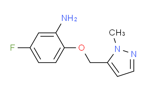 CAS No. 1245822-72-3, 5-Fluoro-2-((1-methyl-1H-pyrazol-5-yl)methoxy)aniline