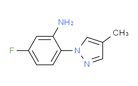 CAS No. 1006468-17-2, 5-Fluoro-2-(4-methyl-1H-pyrazol-1-yl)aniline