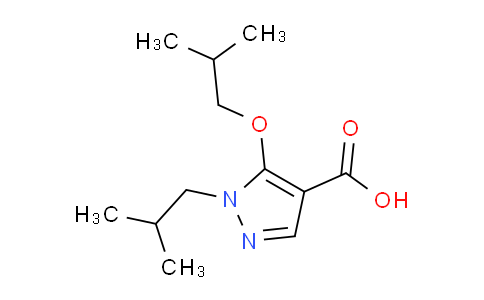 CAS No. 1437454-43-7, 5-Isobutoxy-1-isobutyl-1H-pyrazole-4-carboxylic acid