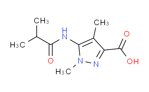 CAS No. 1239775-03-1, 5-Isobutyramido-1,4-dimethyl-1H-pyrazole-3-carboxylic acid