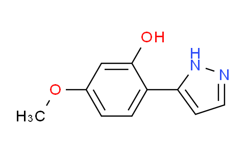 CAS No. 312310-33-1, 5-Methoxy-2-(1H-pyrazol-5-yl)phenol