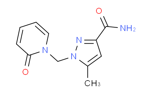 CAS No. 1263210-27-0, 5-Methyl-1-((2-oxopyridin-1(2H)-yl)methyl)-1H-pyrazole-3-carboxamide