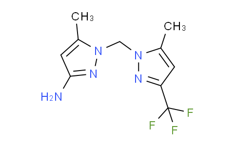 CAS No. 1006349-20-7, 5-Methyl-1-((5-methyl-3-(trifluoromethyl)-1H-pyrazol-1-yl)methyl)-1H-pyrazol-3-amine