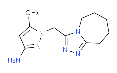 CAS No. 1174854-63-7, 5-Methyl-1-((6,7,8,9-tetrahydro-5H-[1,2,4]triazolo[4,3-a]azepin-3-yl)methyl)-1H-pyrazol-3-amine