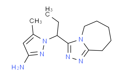 CAS No. 1174852-26-6, 5-Methyl-1-(1-(6,7,8,9-tetrahydro-5H-[1,2,4]triazolo[4,3-a]azepin-3-yl)propyl)-1H-pyrazol-3-amine