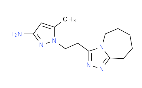 CAS No. 1174854-44-4, 5-Methyl-1-(2-(6,7,8,9-tetrahydro-5H-[1,2,4]triazolo[4,3-a]azepin-3-yl)ethyl)-1H-pyrazol-3-amine