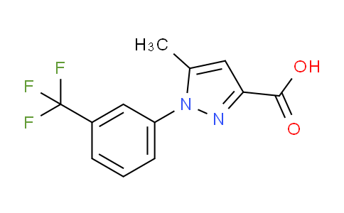 CAS No. 126067-60-5, 5-Methyl-1-(3-(trifluoromethyl)phenyl)-1H-pyrazole-3-carboxylic acid