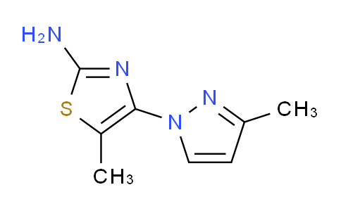 CAS No. 1006458-60-1, 5-Methyl-4-(3-methyl-1H-pyrazol-1-yl)thiazol-2-amine