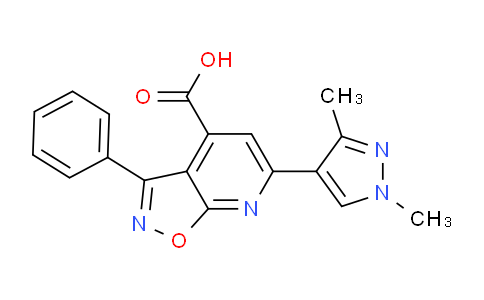 CAS No. 1171701-49-7, 6-(1,3-Dimethyl-1H-pyrazol-4-yl)-3-phenylisoxazolo[5,4-b]pyridine-4-carboxylic acid