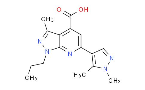 CAS No. 1004727-50-7, 6-(1,5-Dimethyl-1H-pyrazol-4-yl)-3-methyl-1-propyl-1H-pyrazolo[3,4-b]pyridine-4-carboxylic acid
