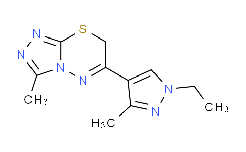 CAS No. 1005695-31-7, 6-(1-Ethyl-3-methyl-1H-pyrazol-4-yl)-3-methyl-7H-[1,2,4]triazolo[3,4-b][1,3,4]thiadiazine