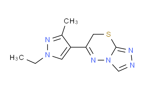 CAS No. 1005631-72-0, 6-(1-Ethyl-3-methyl-1H-pyrazol-4-yl)-7H-[1,2,4]triazolo[3,4-b][1,3,4]thiadiazine