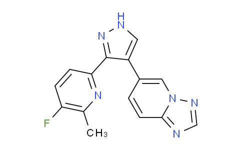 CAS No. 746667-44-7, 6-(3-(5-Fluoro-6-methylpyridin-2-yl)-1H-pyrazol-4-yl)-[1,2,4]triazolo[1,5-a]pyridine