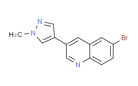 CAS No. 1184914-71-3, 6-Bromo-3-(1-methyl-1H-pyrazol-4-yl)quinoline